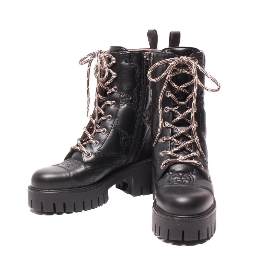 美品 グッチ ショートブーツ サイドジップアップ 718386 レディース