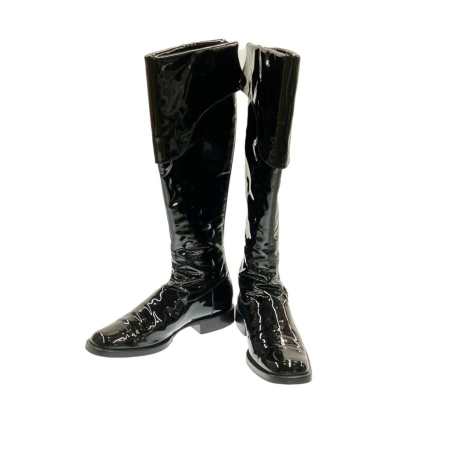 シャネル パテントレザーロングブーツ ココマーク レディース SIZE 37
