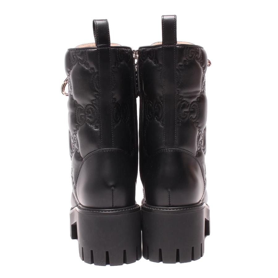 美品 グッチ ショートブーツ サイドジップアップ 718386 レディース