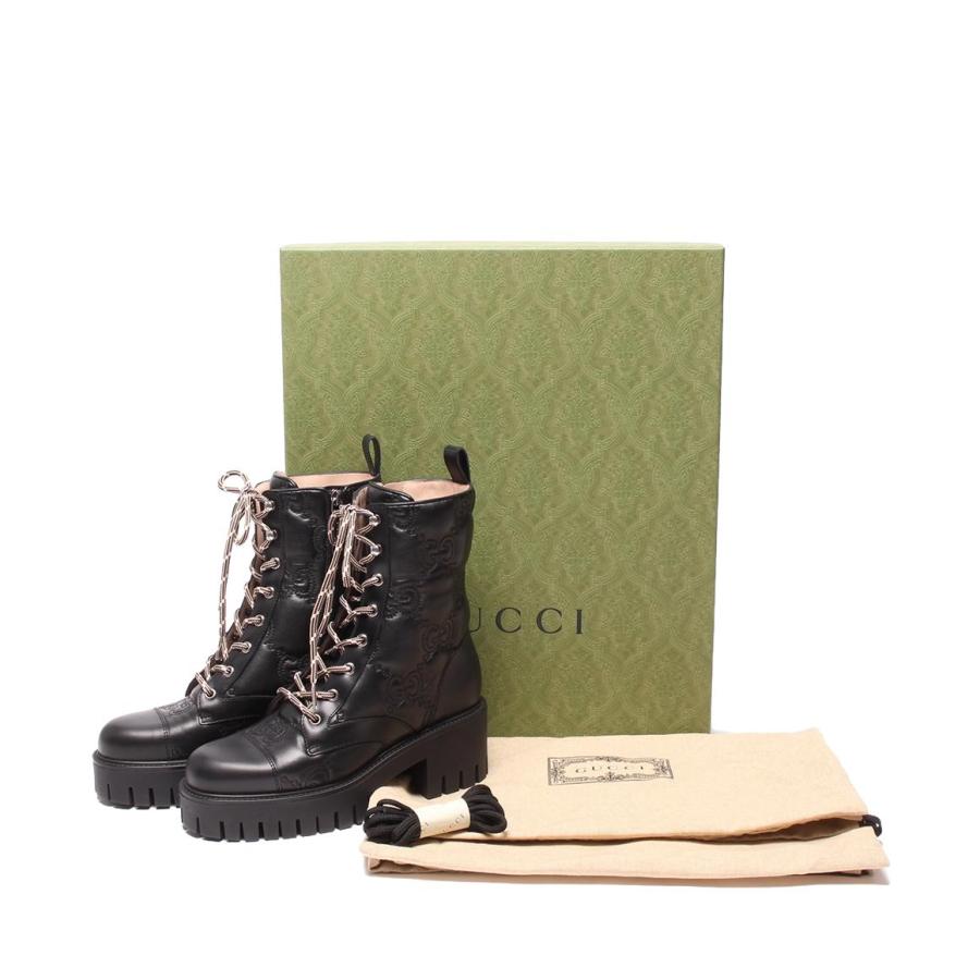 美品 グッチ ショートブーツ サイドジップアップ 718386 レディース