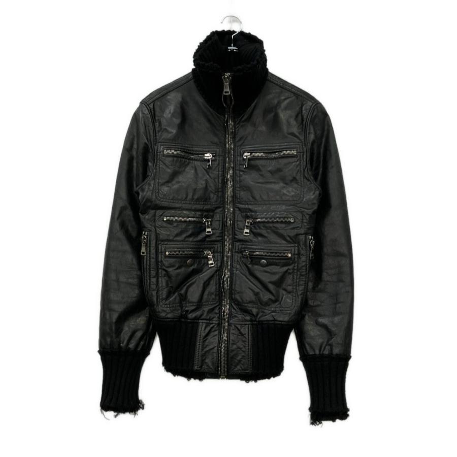 ドルチェアンドガッバーナ レザージャケット ダブルジップ マルチ