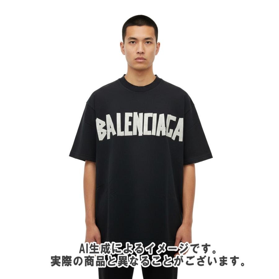 バレンシアガ 半袖Tシャツ Tape Type T-Shirt ダメージ加工 23SS