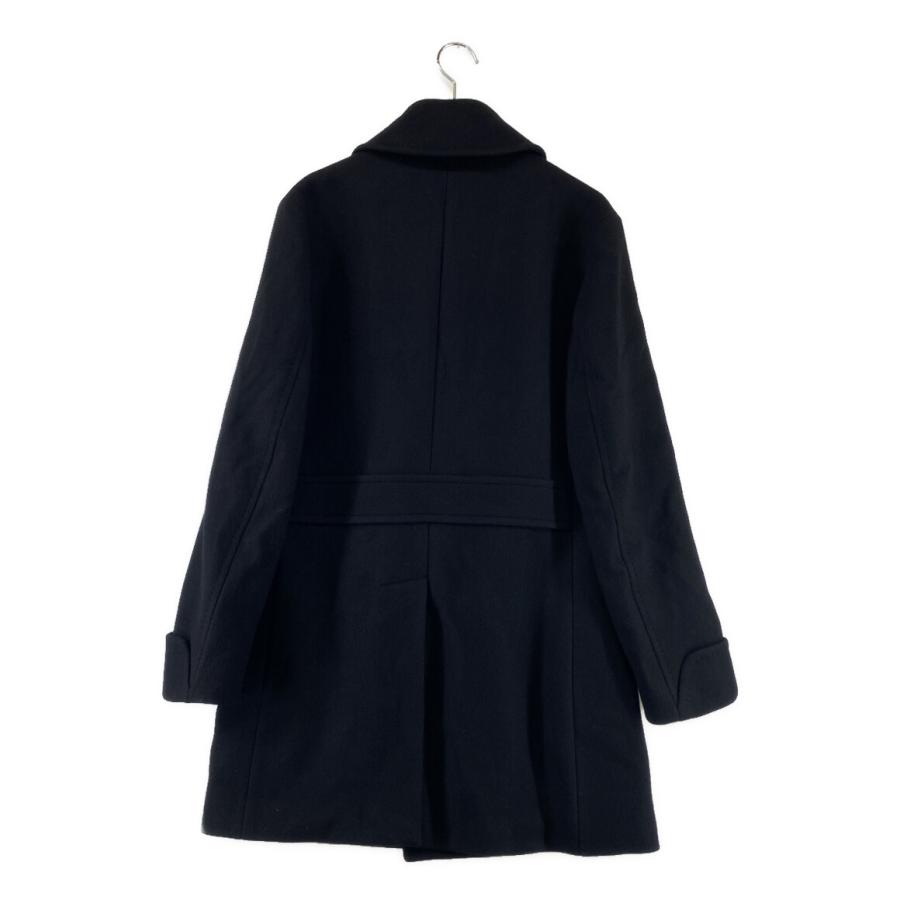 バーバリーブラックレーベル コート アンゴラ混銀ボタンダブルコート