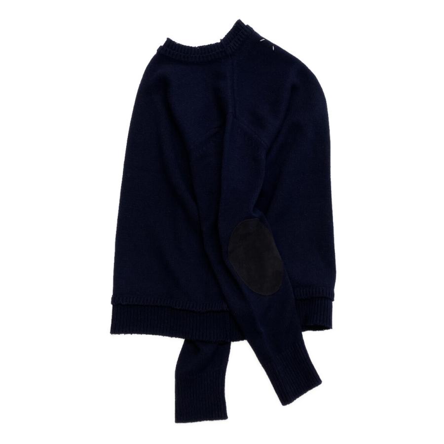 メゾンマルジェラ エルボーパッチニット 5G Elbow Patch Crew Neck