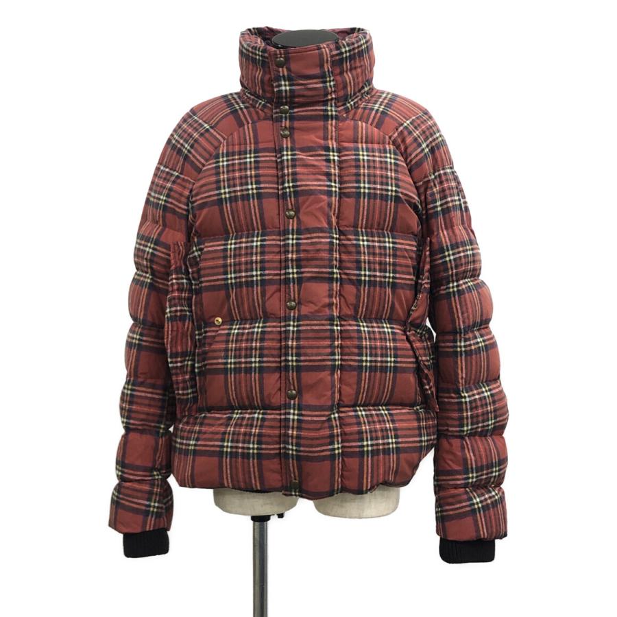 モンクレールガムブルー ダウンジャケット チェック柄 メンズ SIZE 4