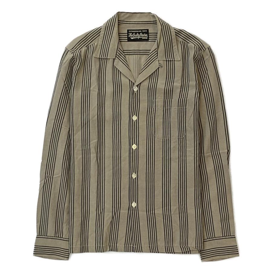 ワコマリア 長袖シャツ レーヨンシャツ ストライプ 13aw メンズ SIZE M