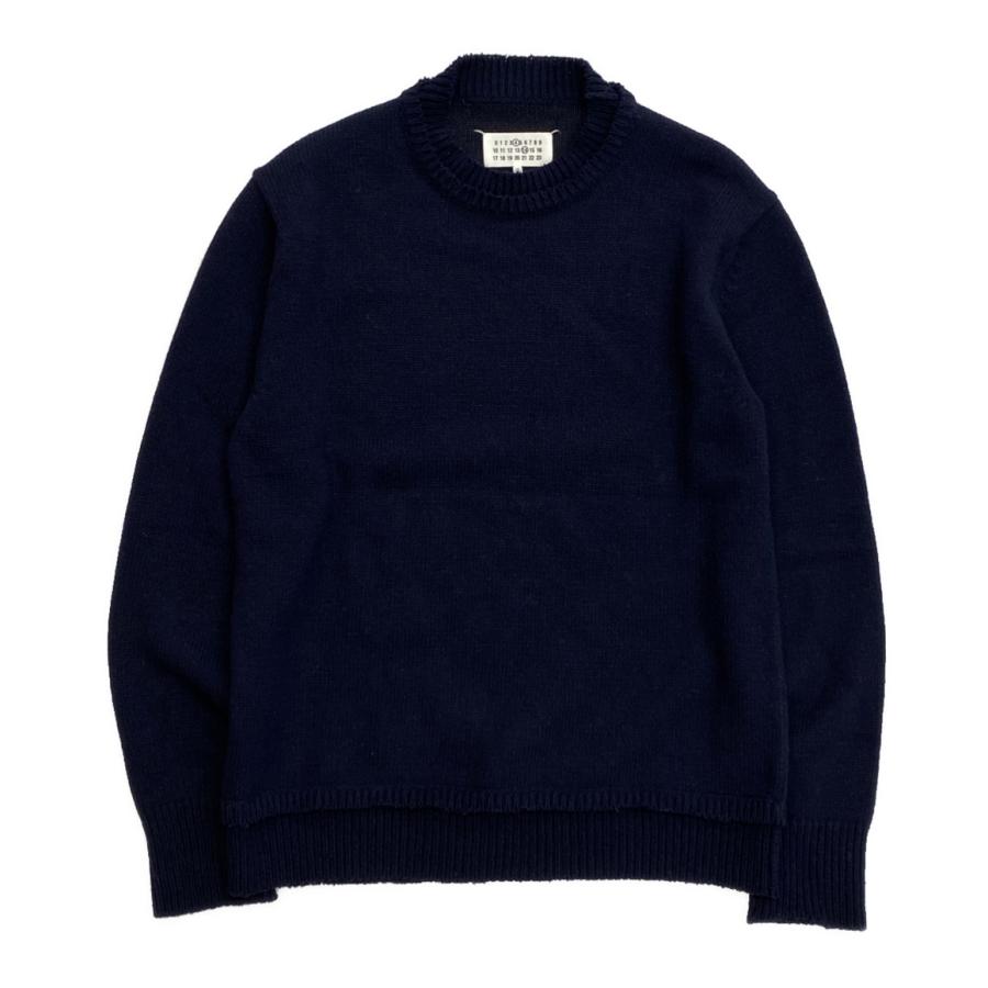 メゾンマルジェラ エルボーパッチニット 5G Elbow Patch Crew Neck
