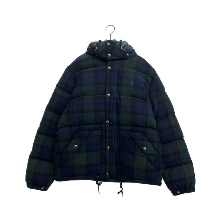 ポロ・ラルフローレン ダウンジャケット チェック ウールブレンド