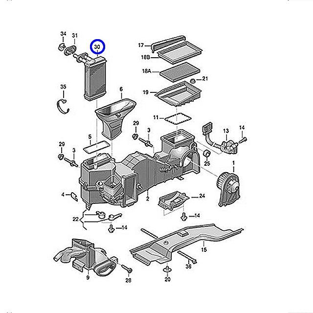フォルクスワーゲン（Volkswagen） ヒーターコア 熱交換器 ゴルフ4
