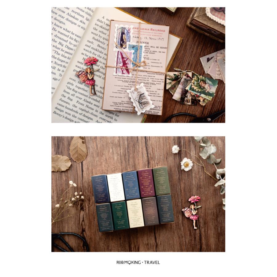 送料無料 ミニペーパーセット レトロ風 ミニカード 100枚セット セット