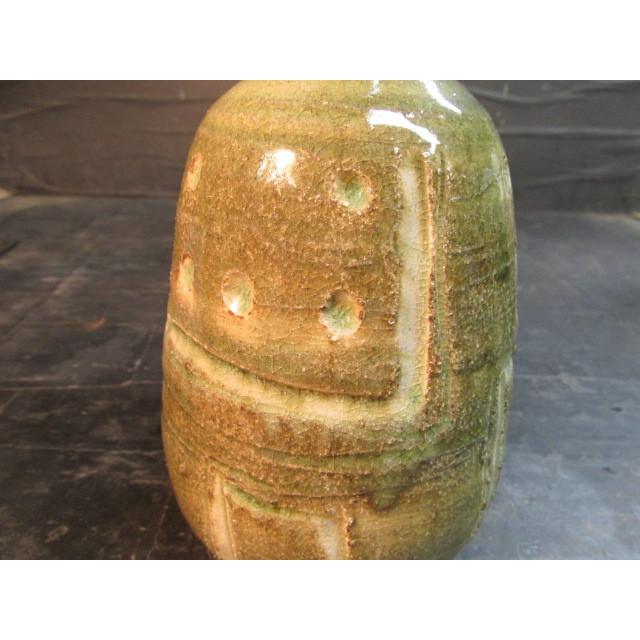 加藤舜陶 灰釉 彫文 壷 花瓶 花器 花入 花生 共箱 陶器 陶芸 作家