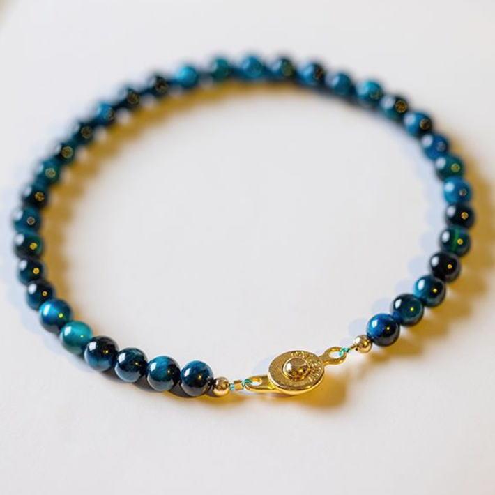 爆買 天然石 ブルータイガーアイ ブレスレット レディース メンズ