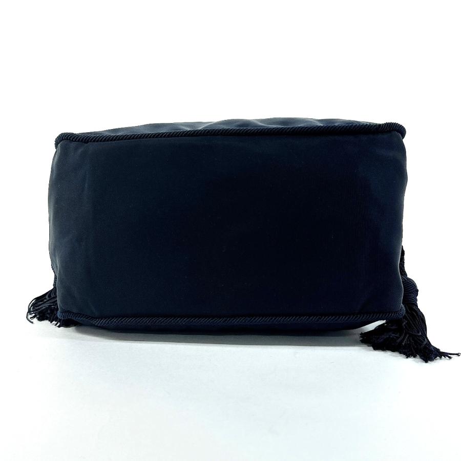 PRADA（プラダ） ハンドバッグ ビーズ ナイロン ネイビー ミニ