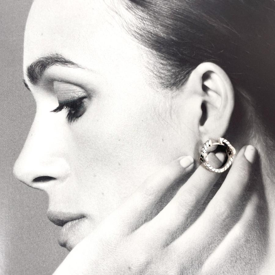 GUCCI（グッチ） ピアス インターロッキングG フープピアス シルバー