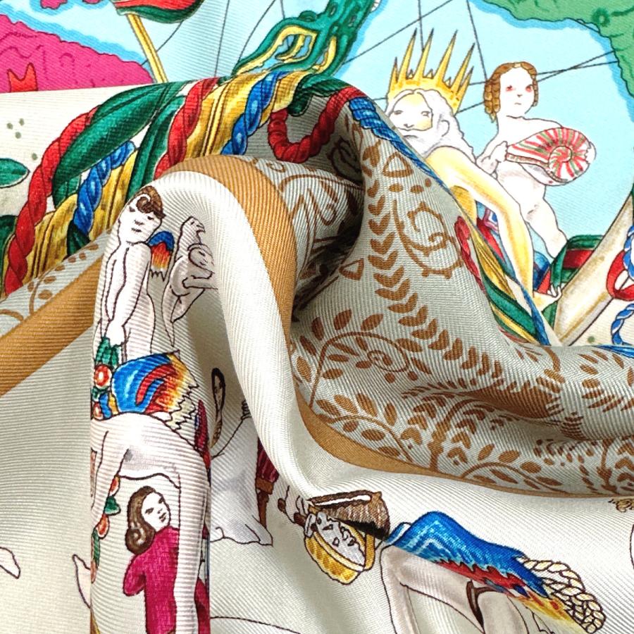 GUCCI（グッチ） スカーフ シルク ブルー バンダナ シルク100％ : JP