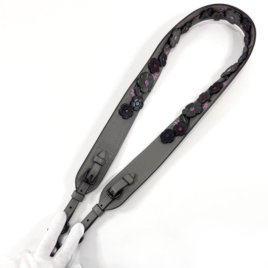 COACH（コーチ） ショルダーストラップ ティーローズフラワー レザー