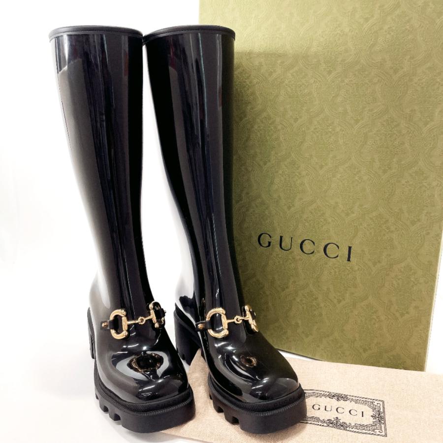 GUCCI（グッチ） ブーツ 659707 ホースビット レインブーツ ロング