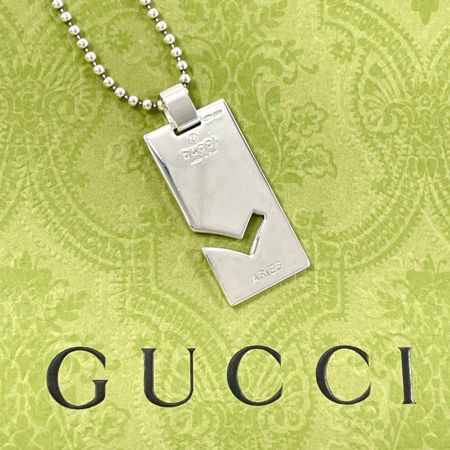 GUCCI（グッチ） ネックレス プレート 星座 ARIES おひつじ座 ボール