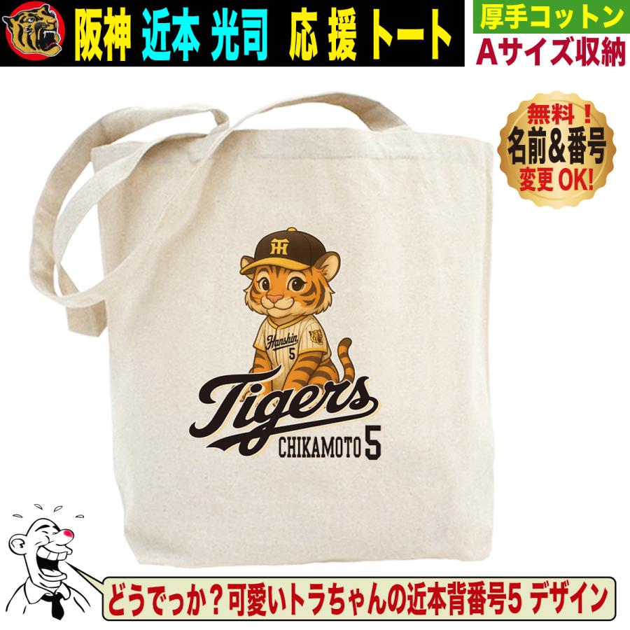 阪神タイガースグッズ バッグ トートバッグ 応援 近本光司 優勝記念 名