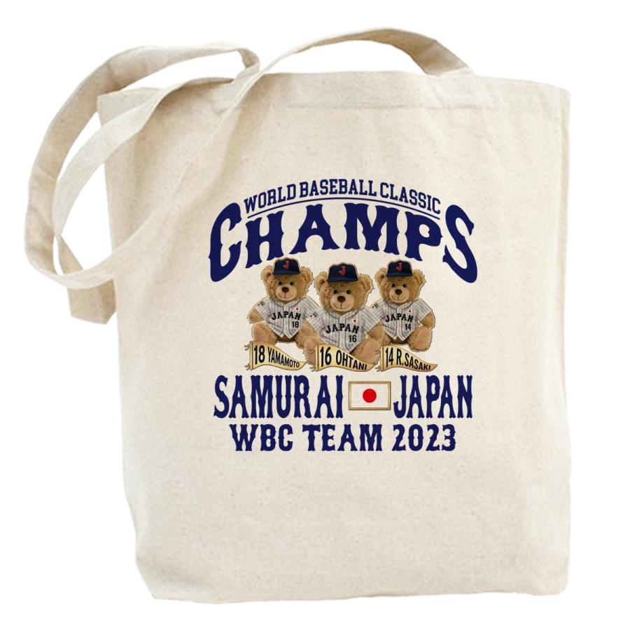 大谷翔平 トートバッグ WBC 2023 優勝記念 侍ジャパン グッズ 山本由伸