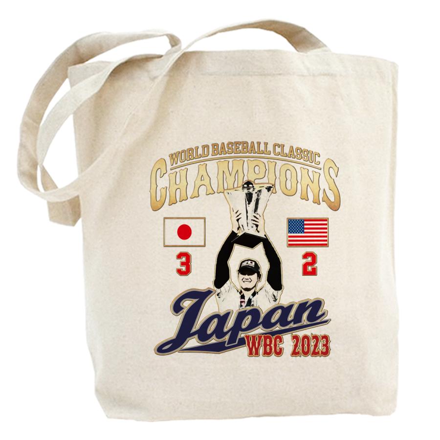 大谷翔平 トートバッグ WBC 2023 優勝記念 侍ジャパン グッズ 山本由伸