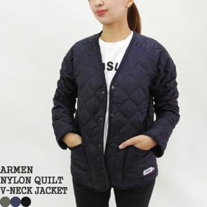 ARMEN（アーメン） 20%OFF ナイロン×フリースVネックジャケット