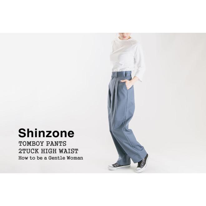 Shinzone（シンゾーン） トムボーイパンツ 2タックパンツ ハイウエスト