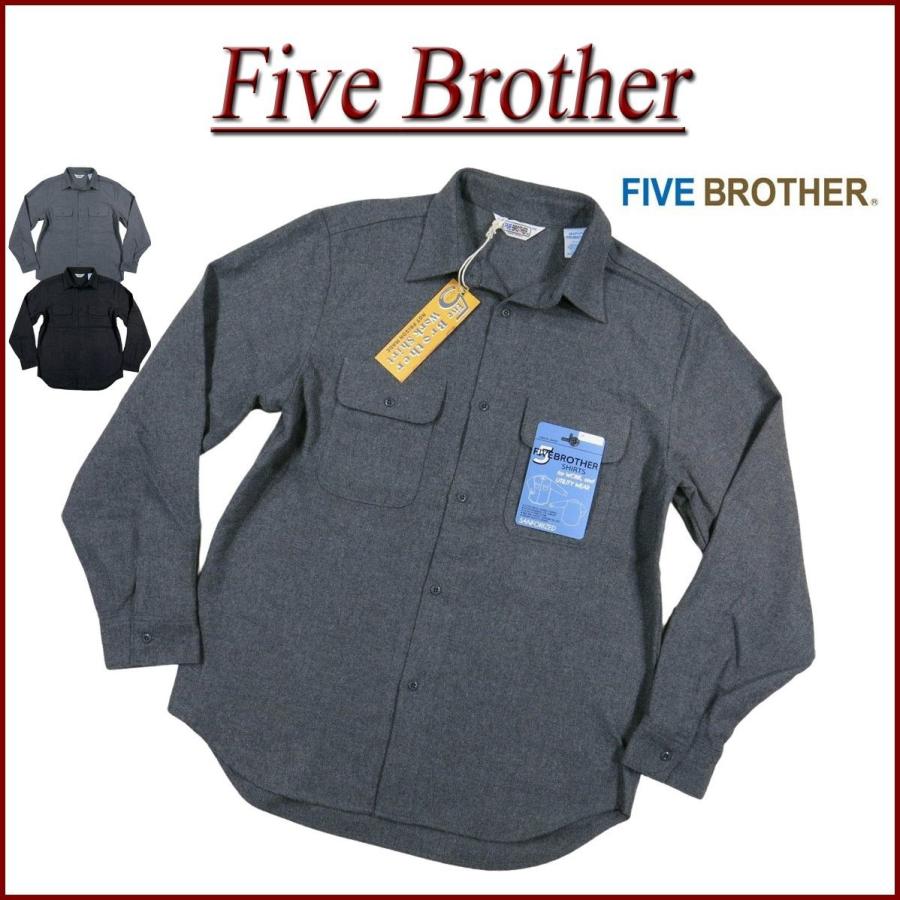 FIVEBROTHER（ファイブブラザー） WOOL BLEND WORK SHIRTS ウール混紡