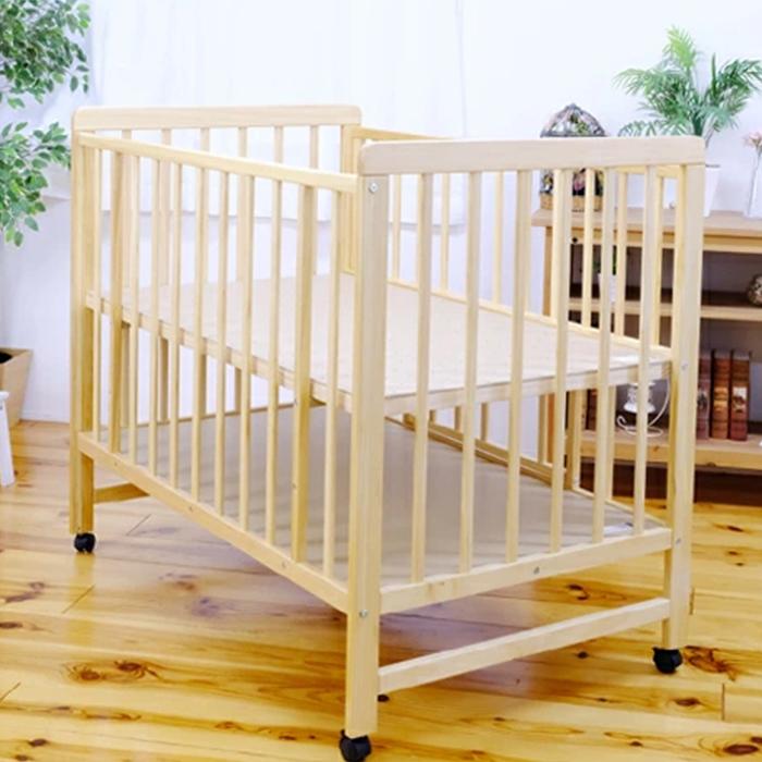 ティンバーベビーベッド 高さ3段階 ベビーベッド ハイタイプ 収納