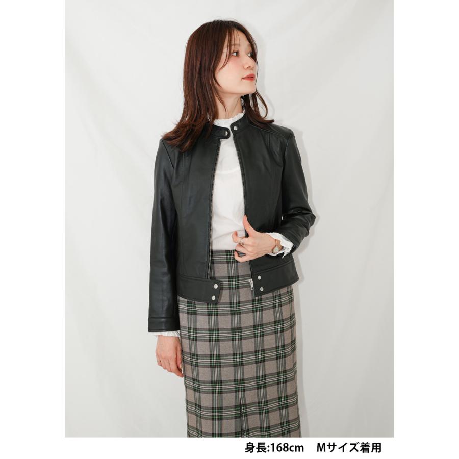 レザージャケット ライダース シングル 革ジャン レディース 本革