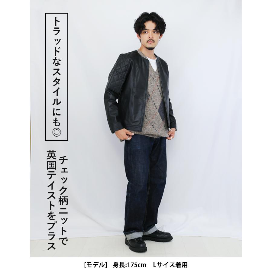 レザージャケット ノーカラー 革ジャン メンズ 秋冬 本革 ラムレザー