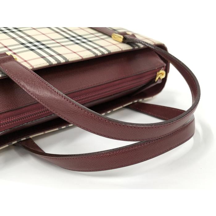 BURBERRY（バーバリー） ハンドバッグ ノバチェック キャンバス レザー