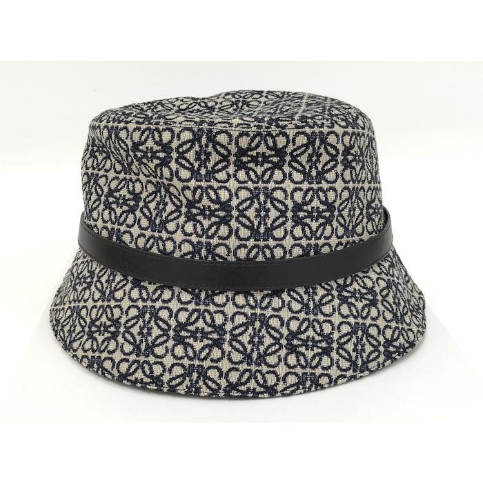 LOEWE（ロエベ） バケットハット 帽子 アナグラム キャンバス 表記