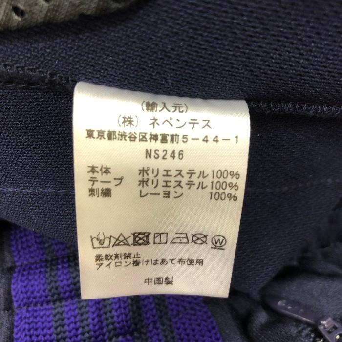 Needles メンズ トラックパンツ ネイビー パープルライン 表記サイズ
