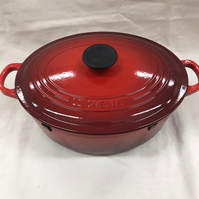 LE CREUSET 鍋 ココット オーバル 27cm チェリーレッド [jgg