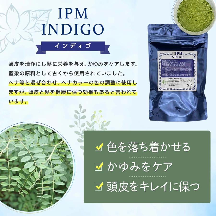 IPM ヘナ インディゴ 100g【エコ洗剤2個つき】 オーガニック 白髪染め