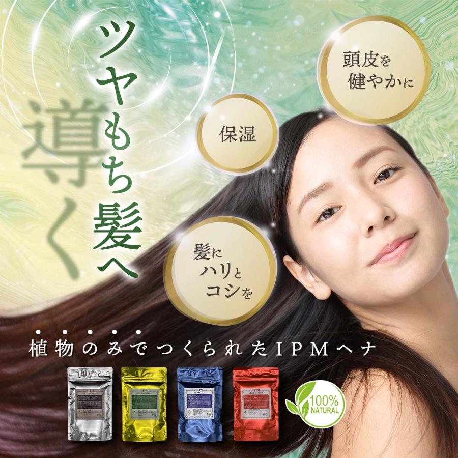 IPM ヘナ インディゴ 100g【エコ洗剤2個つき】 オーガニック 白髪染め