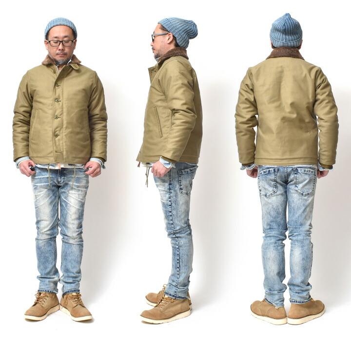 HOUSTON（ヒューストン） N-1 デッキジャケット 無地 タイニー 国産