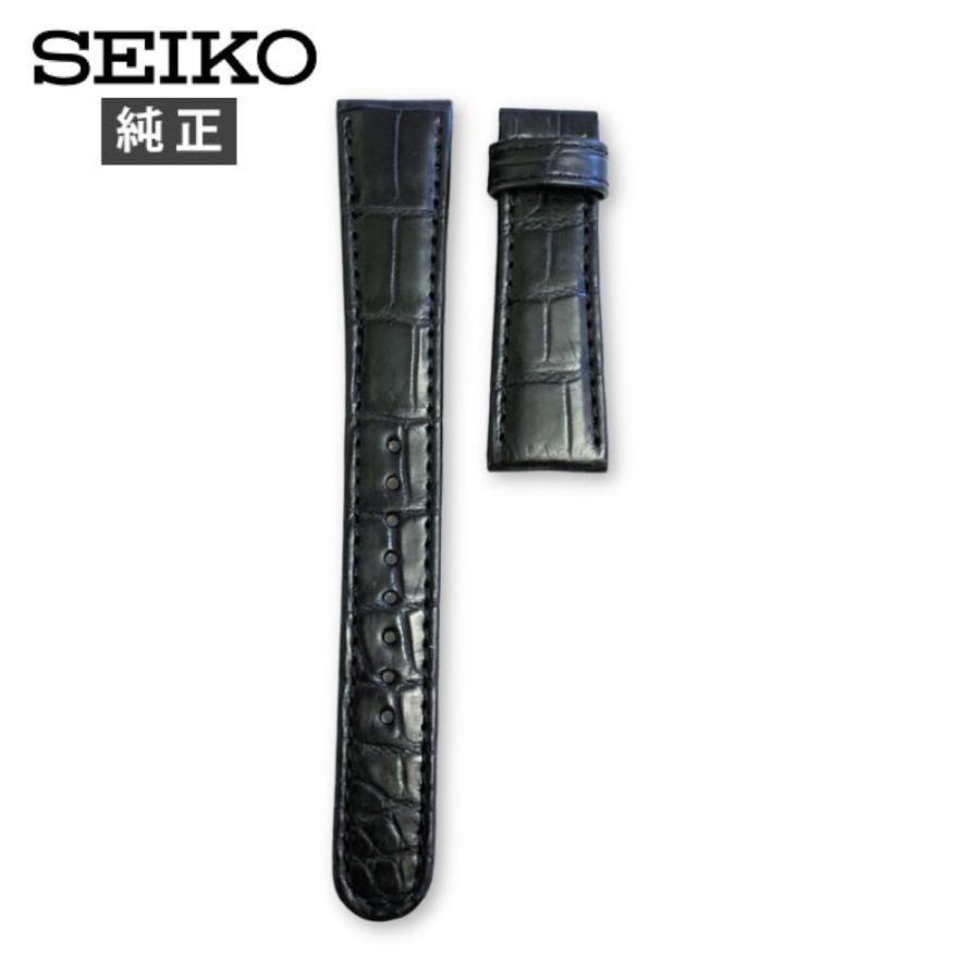 Grand Seiko 19mm グランド セイコー 純正 ベルト クロコダイル 黒