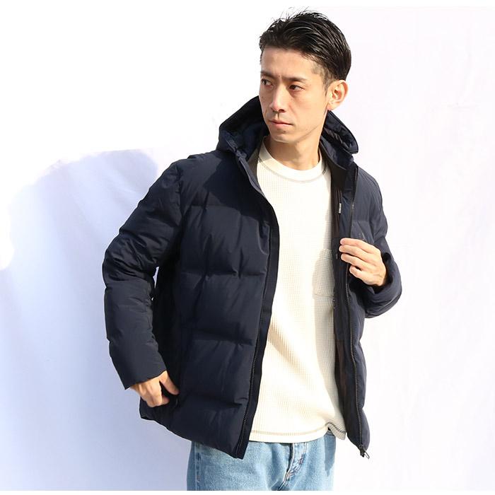 UBR（ウーバー） メンズ ダウンジャケット シームレス ダウン フード