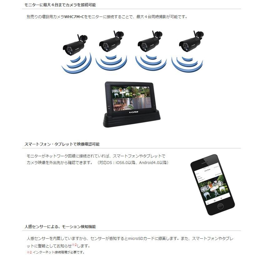マスプロ（MASPRO） モニター＆ワイヤレスHDカメラセット 防犯カメラ