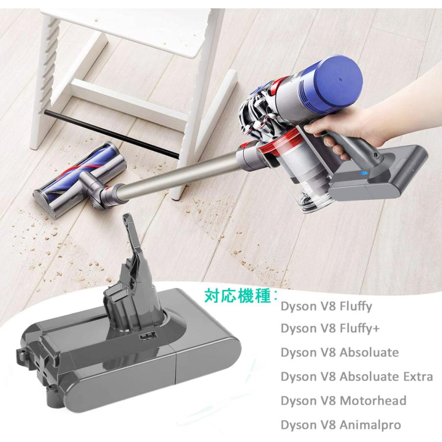 ダイソン V8 バッテリー SV10 大容量 4000mAh 掃除機 dyson Fluffy