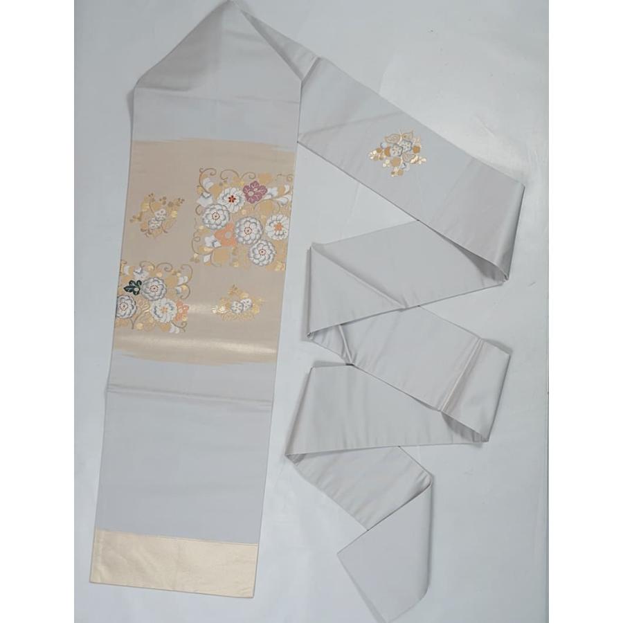 未着品 名古屋帯 リサイクル名古屋帯 中古帯 辻ケ花 西陣織り 絹 金