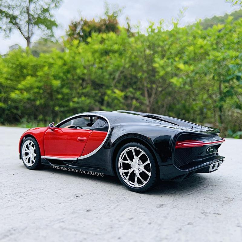 並行輸入品】ブガッティ ミニカー 車モデルシロン 1:24 赤 合金 装飾