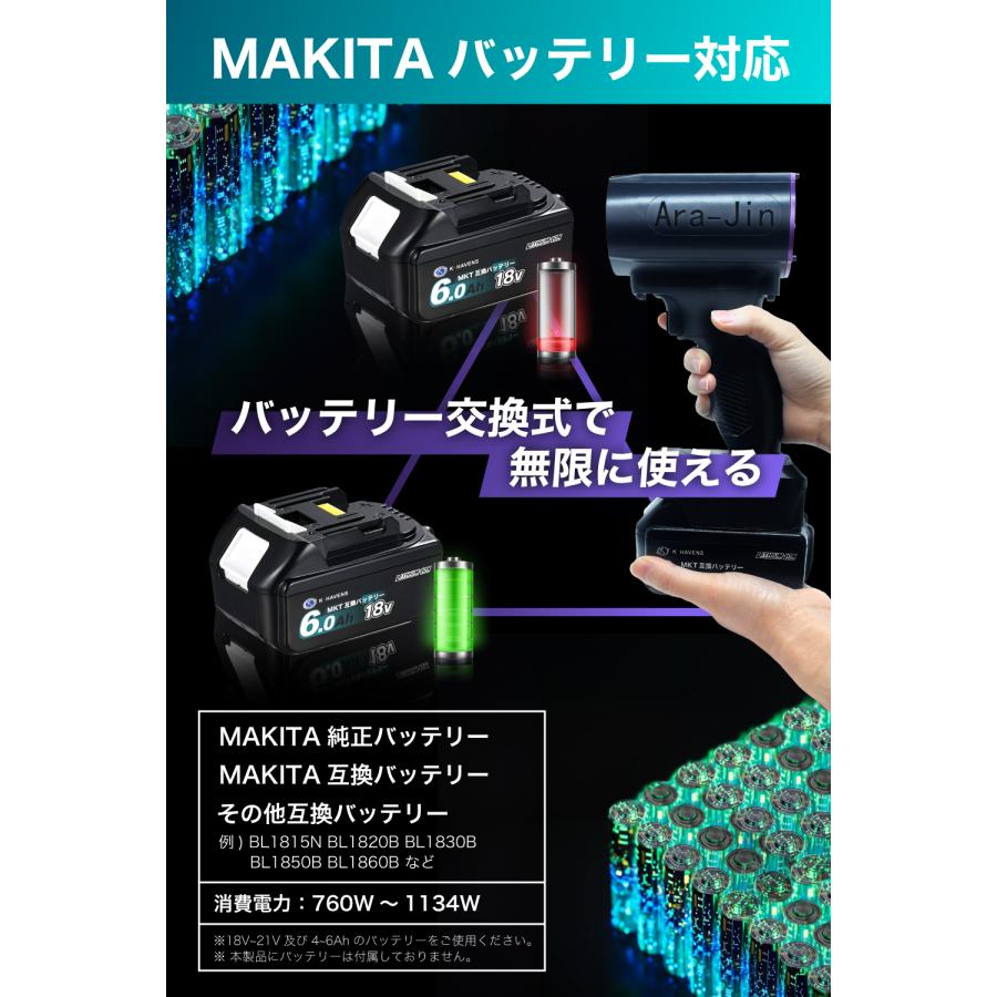 嵐神 ZERO ARAJIN 最強 ブロワー 洗車 超強力ターボファン ブラシレス