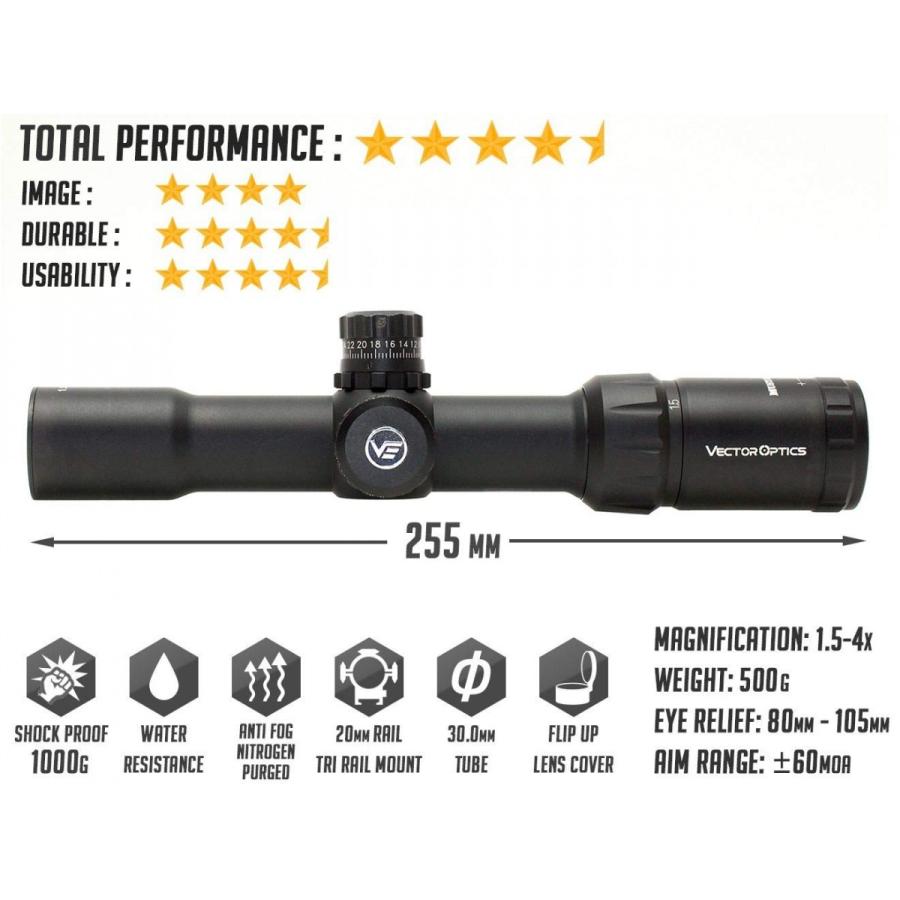 Vector Optics ベクターオプティクス Mustang 1.5-4x30 タクティカル