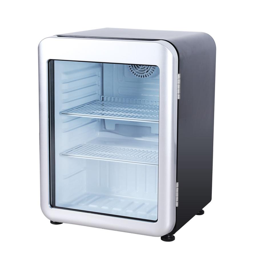 3月目玉商品!!】68L 黒 レトロ冷蔵ショーケース 業務用冷蔵庫 ブラック