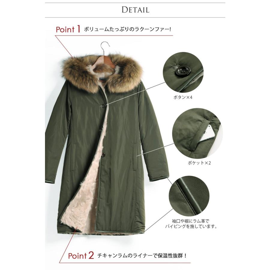 sankyo shokai（三京商会） ＜爆買＞ラクーン トリミング モッズコート