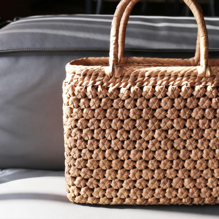 sankyo shokai（三京商会） 山葡萄 かごバッグ レディース 六角花編み