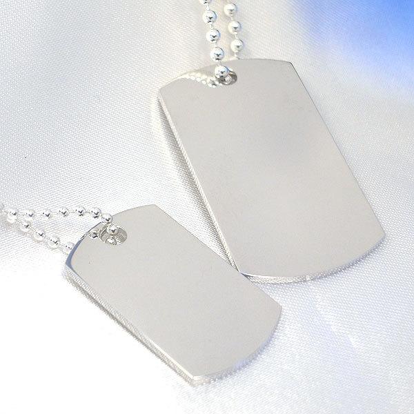 シルバー925 IDタグ ドッグタグ レディース メンズ プレート 小 表面